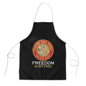 Proud to Honor Montford Point Marines Apron Freedom Is Not Free - Black