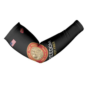 Personalized Proud to Honor Montford Point Marines Arm Sleeves Freedom Is Not Free - Black