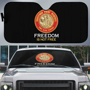 Proud to Honor Montford Point Marines Auto Sun Shade Freedom Is Not Free - Black