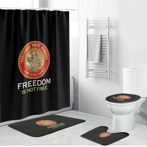 Proud to Honor Montford Point Marines Bathroom Set Freedom Is Not Free - Black