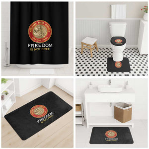 Proud to Honor Montford Point Marines Bathroom Set Freedom Is Not Free - Black