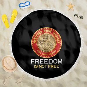 Honoring the First Black Marines Beach Blanket Montford Point Heroes - Black - African Pride