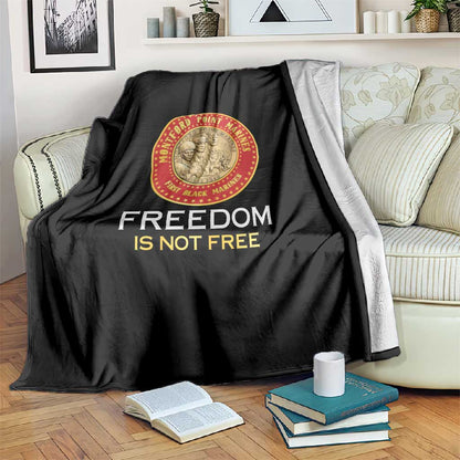 Honoring the First Black Marines Blanket Montford Point Heroes - Black - African Pride