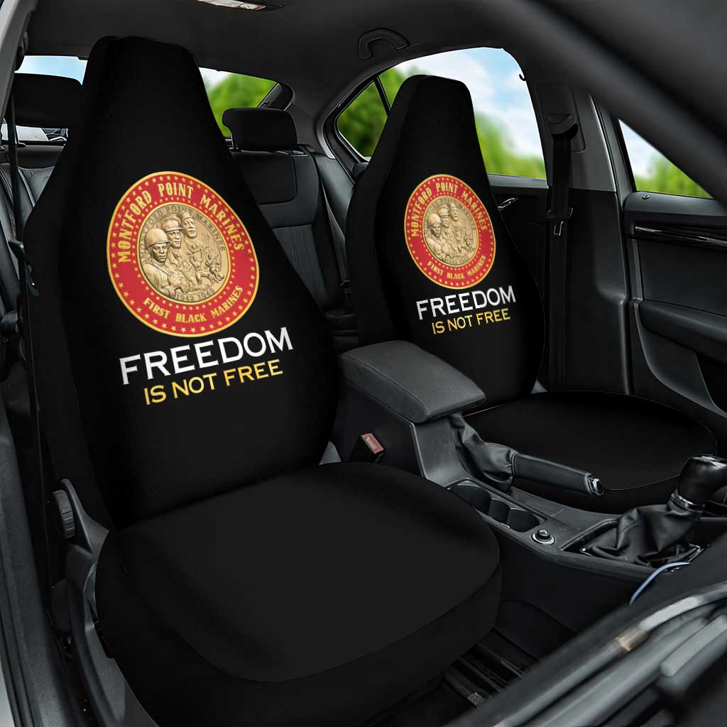 Honoring the First Black Marines Car Seat Cover Montford Point Heroes - Black - African Pride