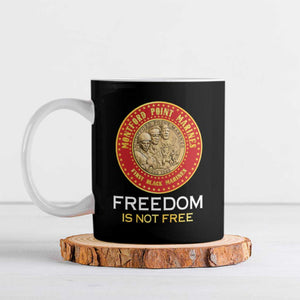 Personalized Proud to Honor Montford Point Marines Ceramic Mug Freedom Is Not Free - Black