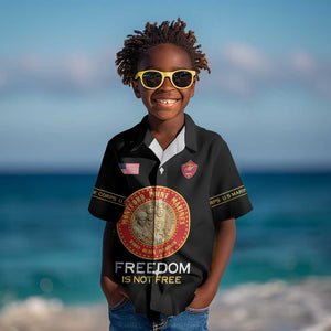 Personalized Honoring the First Black Marines Kid Hawaiian Shirt Montford Point Heroes - Black - African Pride