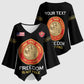Personalized Proud to Honor Montford Point Marines Kimono Sleeve Blouse Freedom Is Not Free - Black