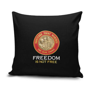 Proud to Honor Montford Point Marines Pillow Cover Freedom Is Not Free - Black