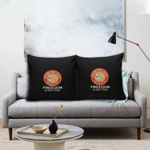 Proud to Honor Montford Point Marines Pillow Cover Freedom Is Not Free - Black