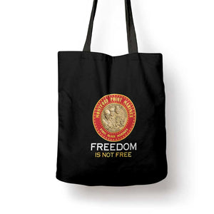 Proud to Honor Montford Point Marines Tote Bag Freedom Is Not Free - Black