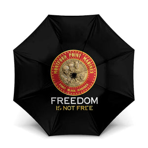 Proud to Honor Montford Point Marines Umbrella Freedom Is Not Free - Black