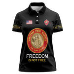 Personalized Honoring the First Black Marines Women Polo Shirt Montford Point Heroes - Black - African Pride