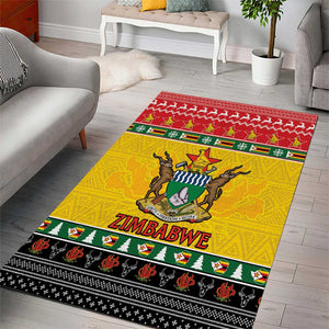 Afro Zimbabwe Christmas Area Rug Coat Of Arms - African Pattern