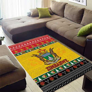 Afro Zimbabwe Christmas Area Rug Coat Of Arms - African Pattern