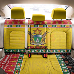 Afro Zimbabwe Christmas Back Car Seat Cover Coat Of Arms - African Pattern