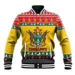 Afro Zimbabwe Christmas Baseball Jacket Coat Of Arms - African Pattern