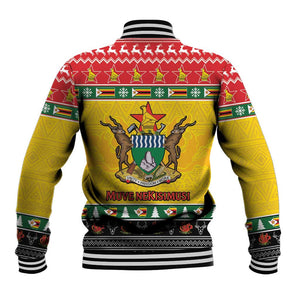 Afro Zimbabwe Christmas Baseball Jacket Coat Of Arms - African Pattern