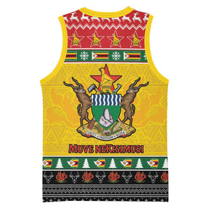 Afro Zimbabwe Christmas Basketball Jersey Coat Of Arms - African Pattern LT15