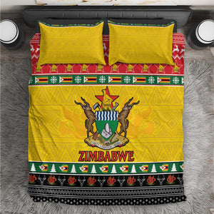 Afro Zimbabwe Christmas Bedding Set Coat Of Arms - African Pattern