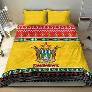 Afro Zimbabwe Christmas Bedding Set Coat Of Arms - African Pattern