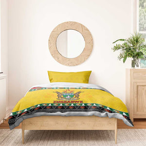 Afro Zimbabwe Christmas Bedding Set Coat Of Arms - African Pattern