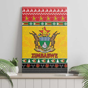 Afro Zimbabwe Christmas Canvas Wall Art Coat Of Arms - African Pattern