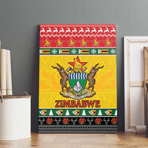 Afro Zimbabwe Christmas Canvas Wall Art Coat Of Arms - African Pattern