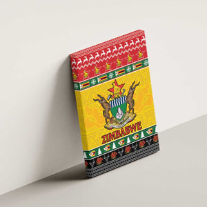 Afro Zimbabwe Christmas Canvas Wall Art Coat Of Arms - African Pattern