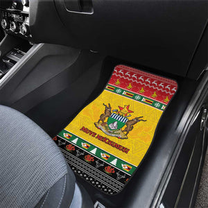 Afro Zimbabwe Christmas Car Mats Coat Of Arms - African Pattern