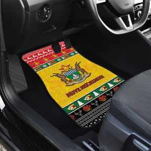 Afro Zimbabwe Christmas Car Mats Coat Of Arms - African Pattern