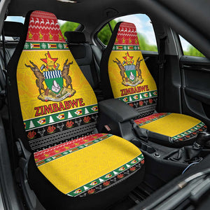 Afro Zimbabwe Christmas Car Seat Cover Coat Of Arms - African Pattern