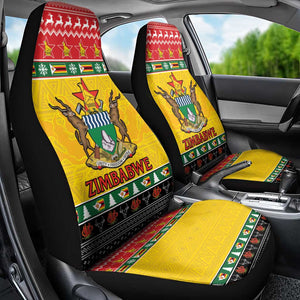 Afro Zimbabwe Christmas Car Seat Cover Coat Of Arms - African Pattern