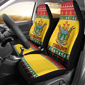 Afro Zimbabwe Christmas Car Seat Cover Coat Of Arms - African Pattern