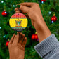Afro Zimbabwe Christmas Ceramic Ornament Coat Of Arms with African Pattern