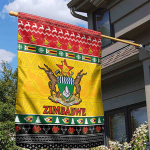 Afro Zimbabwe Christmas Garden Flag Coat Of Arms - African Pattern