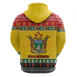 Afro Zimbabwe Christmas Hoodie Coat Of Arms - African Pattern