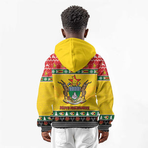 Afro Zimbabwe Christmas Kid Hoodie Coat Of Arms - African Pattern