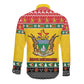 Afro Zimbabwe Christmas Long Sleeve Button Shirt Coat Of Arms - African Pattern