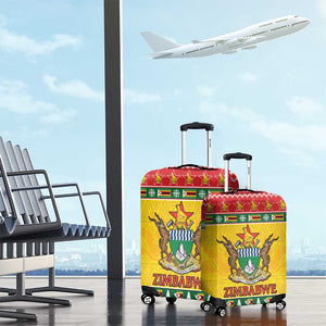 Afro Zimbabwe Christmas Luggage Cover Coat Of Arms - African Pattern