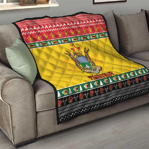 Afro Zimbabwe Christmas Quilt Coat Of Arms - African Pattern