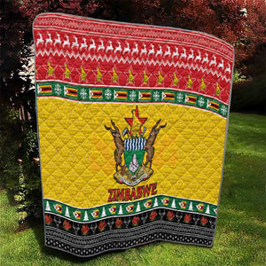 Afro Zimbabwe Christmas Quilt Coat Of Arms - African Pattern