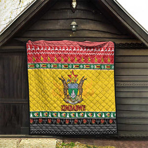 Afro Zimbabwe Christmas Quilt Coat Of Arms - African Pattern