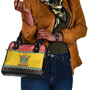 Afro Zimbabwe Christmas Shoulder Handbag Coat Of Arms - African Pattern