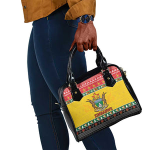 Afro Zimbabwe Christmas Shoulder Handbag Coat Of Arms - African Pattern