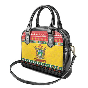 Afro Zimbabwe Christmas Shoulder Handbag Coat Of Arms - African Pattern