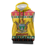 Afro Zimbabwe Christmas Sleeveless Hoodie Coat Of Arms - African Pattern - African Pride