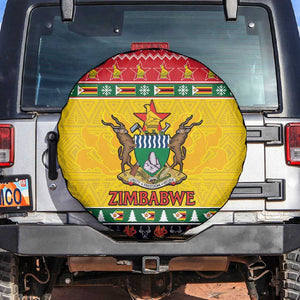 Afro Zimbabwe Christmas Spare Tire Cover Coat Of Arms - African Pattern