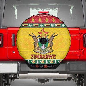 Afro Zimbabwe Christmas Spare Tire Cover Coat Of Arms - African Pattern