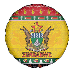 Afro Zimbabwe Christmas Spare Tire Cover Coat Of Arms - African Pattern