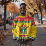 Afro Zimbabwe Christmas Sweatshirt Coat Of Arms - African Pattern